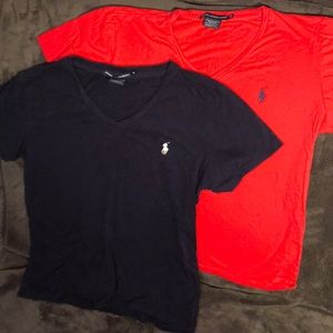 👚Pair of Ralph Lauren Sport Vneck T-Shirts